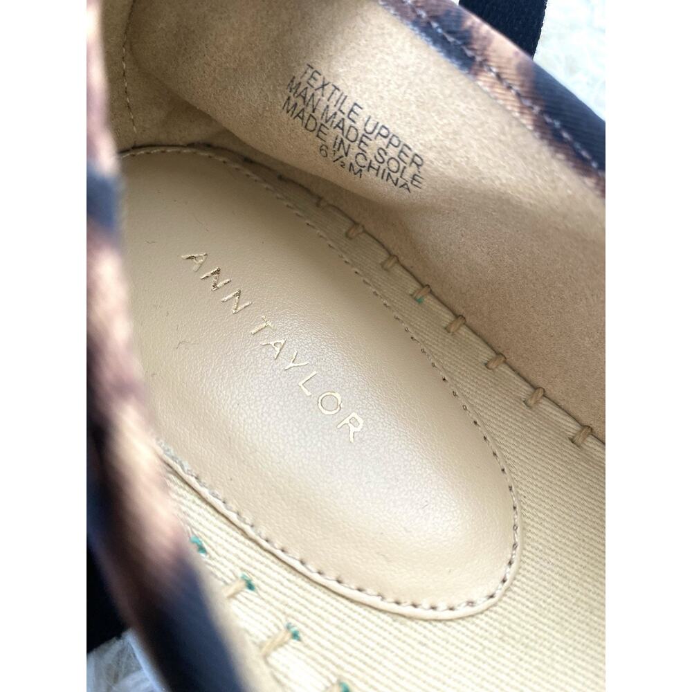 Ann Taylor Leopard Print Lace-Up Espadrille Flats Women's Size 6.5 M - Picture 7 of 10